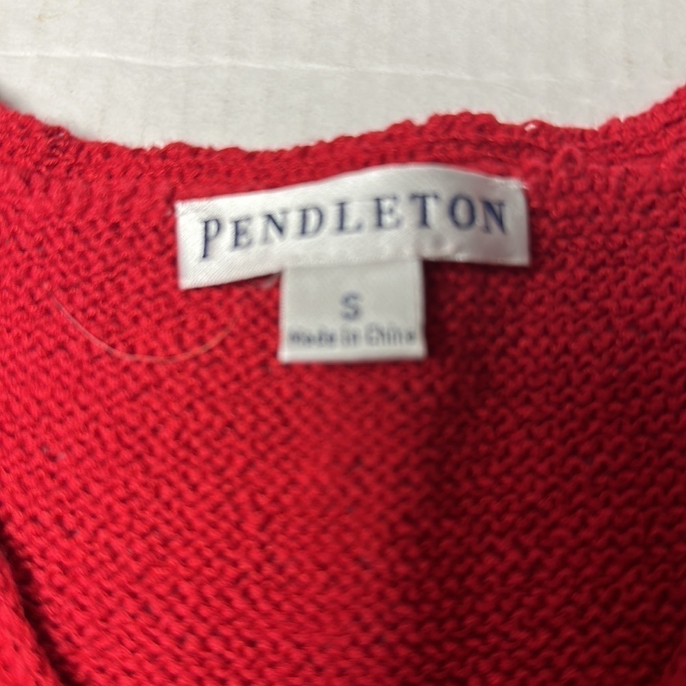 Vintage90’s Pendleton Red Knit Twinset | Cardigan + Shell · Quiet Luxury Capsule - Picture 11 of 16